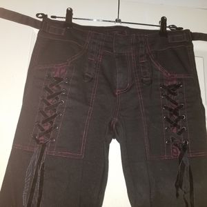 Tripp goth club pants black and red - Sz 5